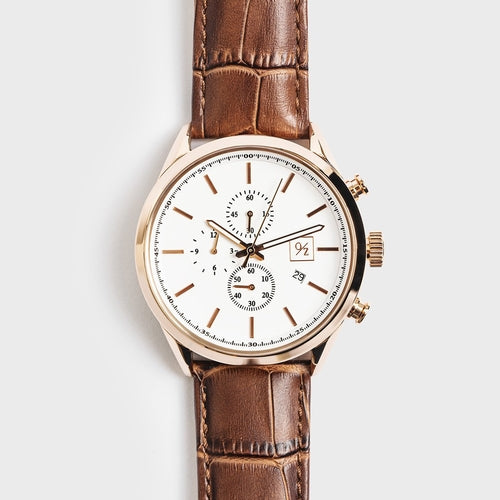 The Sovereign: Luxury Chronograph Leather Watch