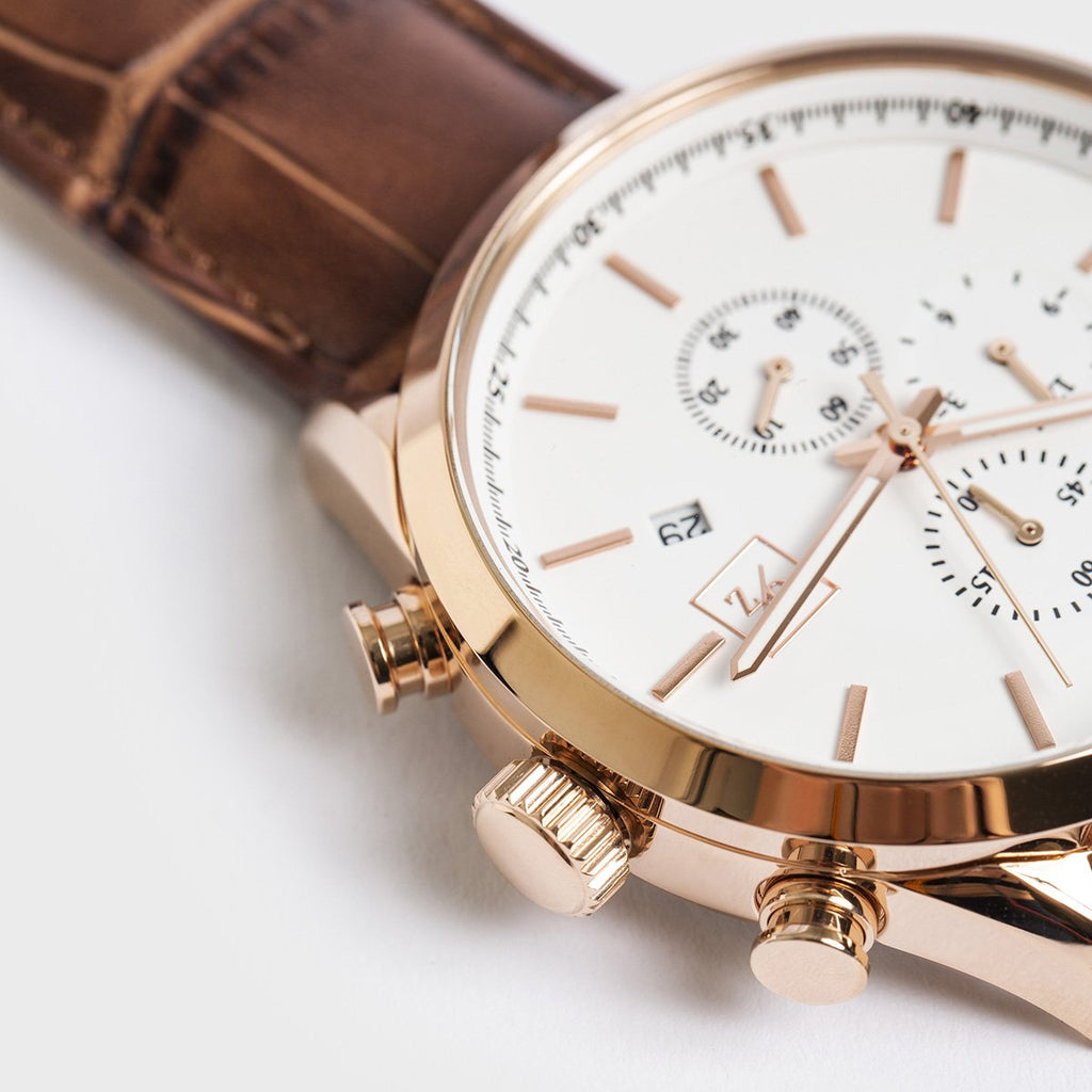 The Sovereign: Luxury Chronograph Leather Watch